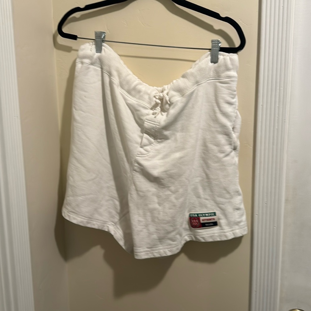 USA Olympics fleece sweatshorts white shorts